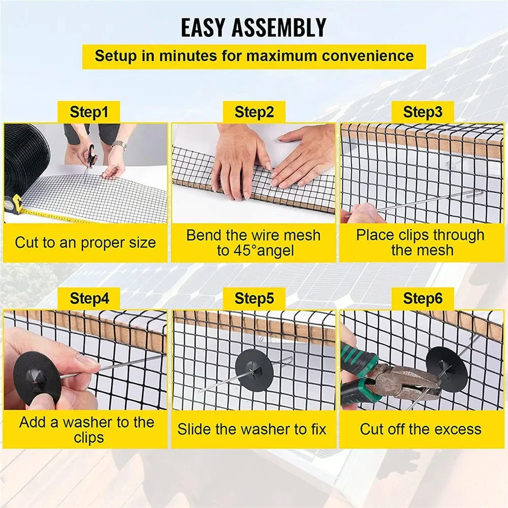 Solar bird guard installation Solar bird guard installation